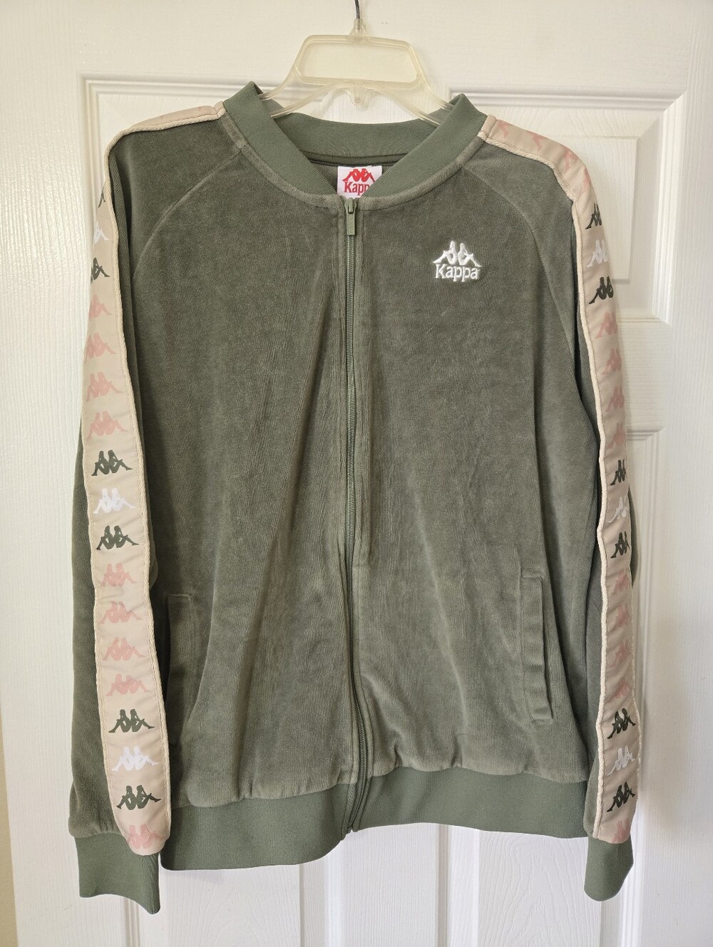Kappa Green Velour Track Jacket, L